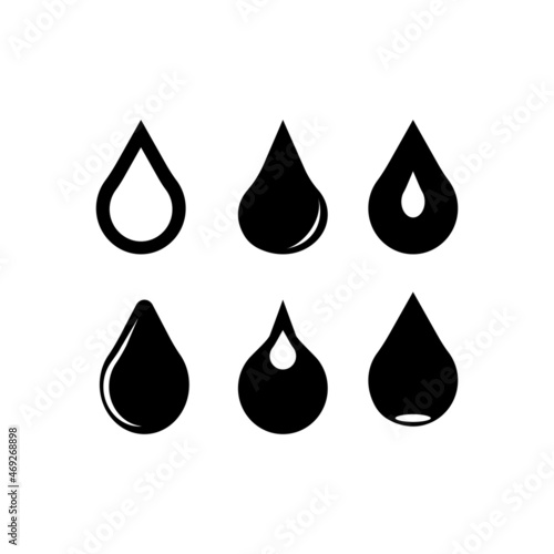 Water drop icon. Abstract drop of water. Rain icon. Water splash background. Simple sign.