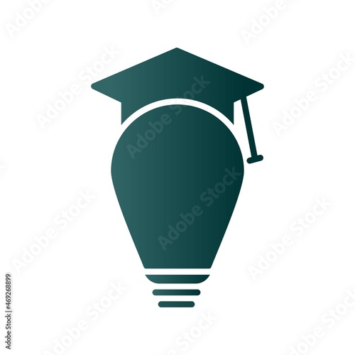 Wisdom Glyph Gradient Vector Icon Design