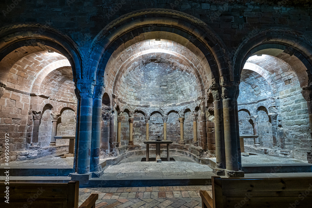 The Royal Monastery Of San Juan De La Pena near Jaca. Huesca, Aragon. Spain
