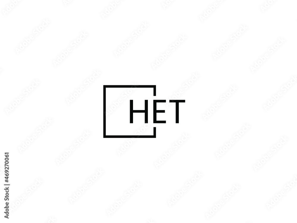 HET letter initial logo design vector illustration HET letter initial logo design vector illustration