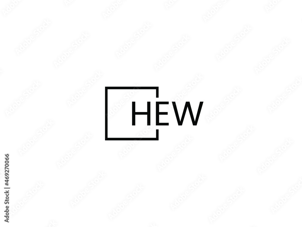 Fototapeta premium HEW letter initial logo design vector illustration