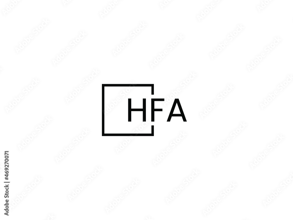 Obraz premium HFA letter initial logo design vector illustration