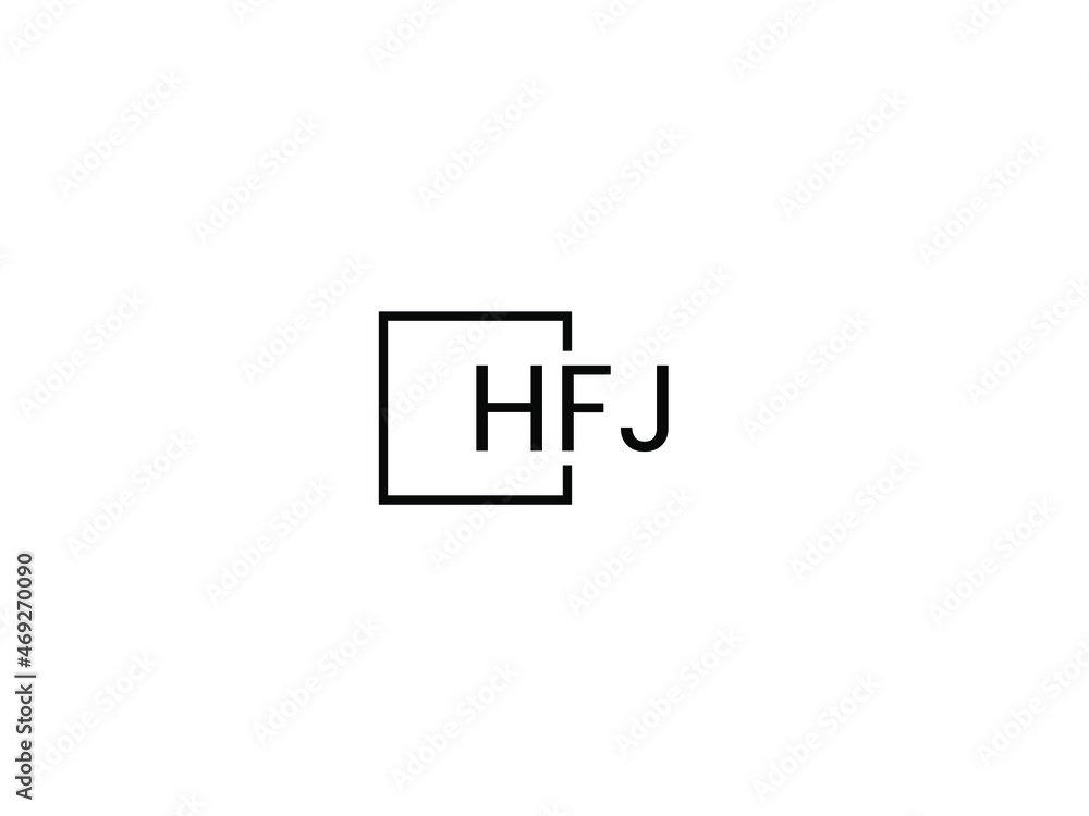 Obraz premium HFJ letter initial logo design vector illustration