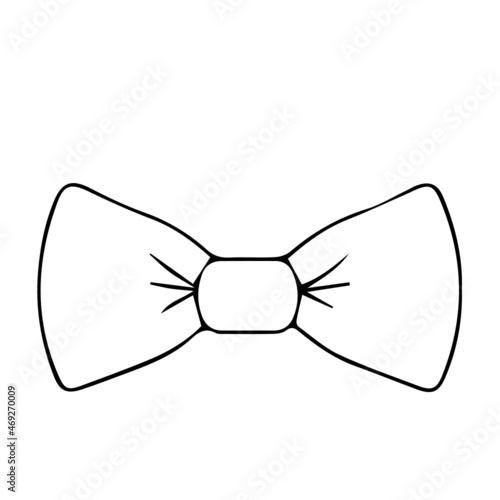 black and white bow tie