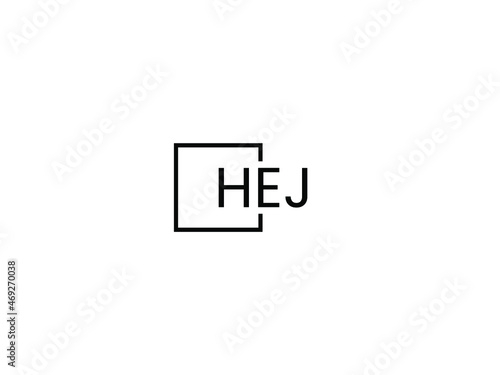 HEJ letter initial logo design vector illustration
