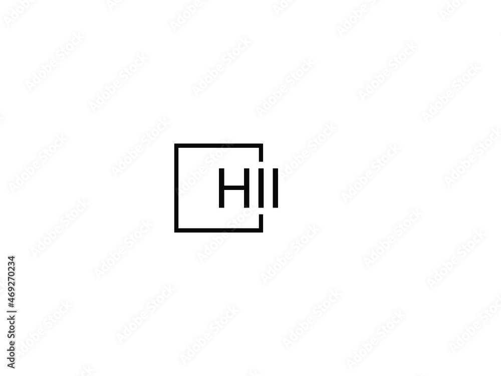 HII Letter Initial Logo Design Vector Illustration HII Letter Initial Logo Design Vector Illustration