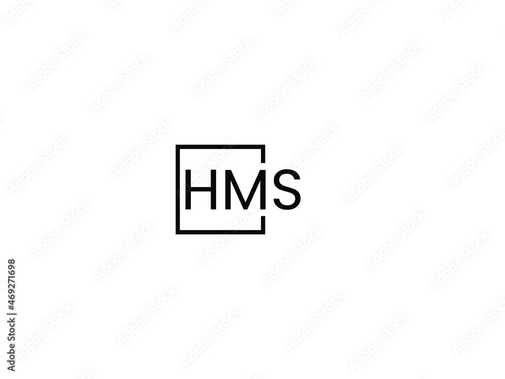 HMS Letter Initial Logo Design Vector Illustration HMS Letter Initial Logo Design Vector Illustration