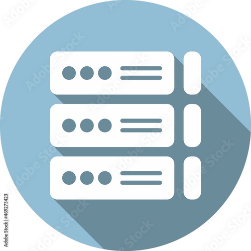 storage Glyph Circle Vector Icon Design