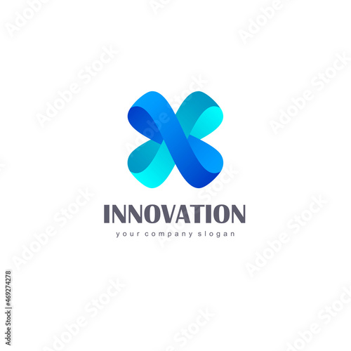 Vector logo design template for business. Innovation sign.