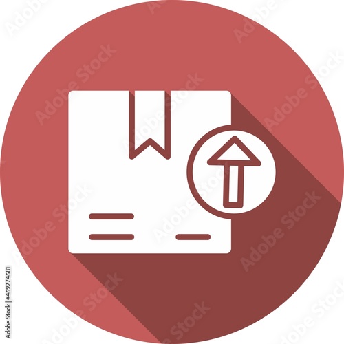 Up load Glyph Circle Vector Icon Design