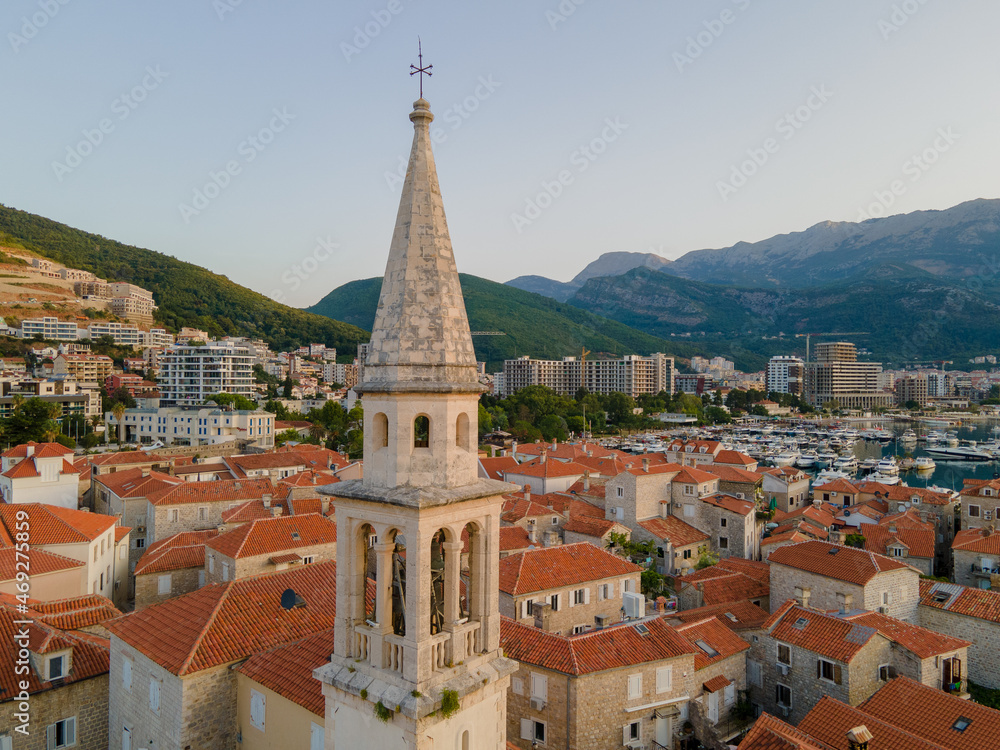 Budva, Montenegro. The old town St. Ivan church