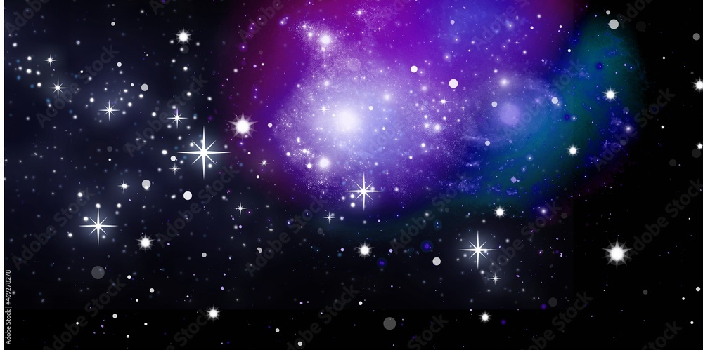 Galaxy in space dark textured background