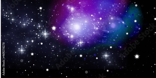 Galaxy in space dark textured background © BillionPhotos.com