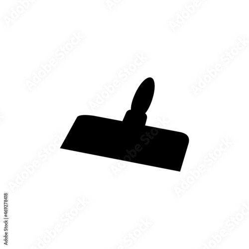 Putty knife on a white background. Building tool. Spackling instrument. Spatula for finishing work. Vector illustration.