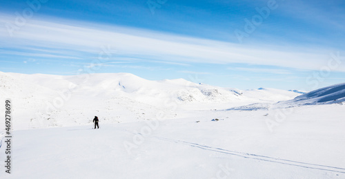 Ski expedition in Dovrefjell National Park, Norway