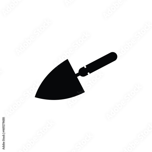 Putty knife on a white background. Building tool. Spackling instrument. Spatula for finishing work. Vector illustration.