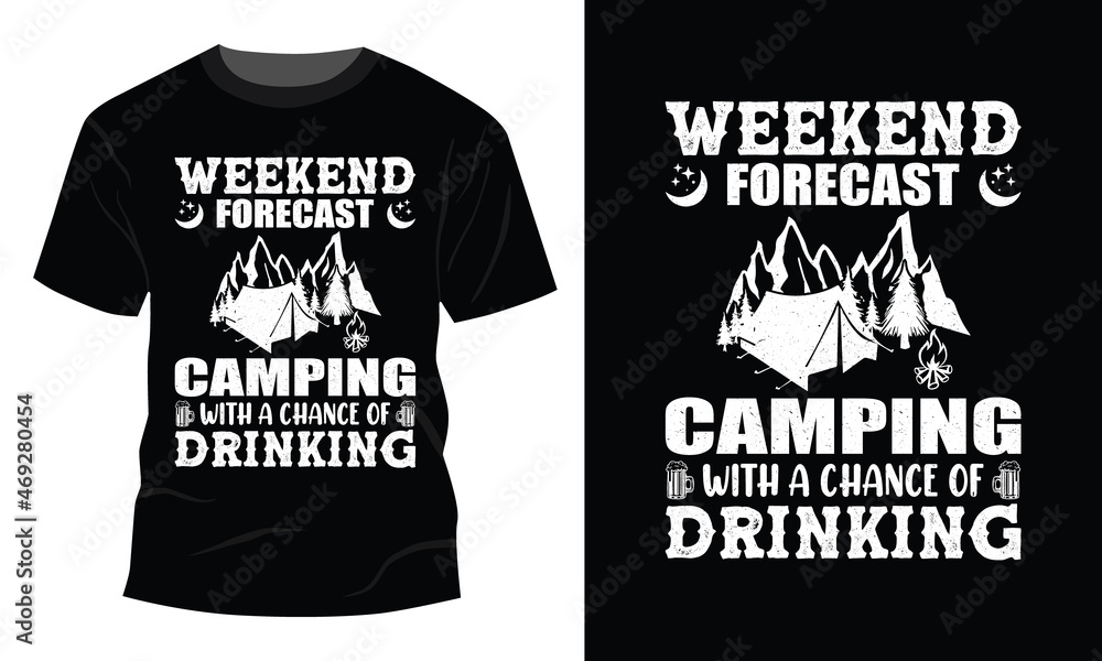 Outdoor Camp T-Shirt, Typography T-Shirt, Adventure T-shirt Design, Camping  T-shirt Design, Mountain T-shirt Design, Camping T-Shirts Amazon, T-shirt,  T-shirt Design, Hike T-Shirt Design Stock Vector | Adobe Stock