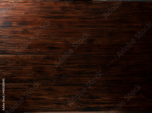 Tabla de madera de caoba. Vista cenital. Mahogany wood table. Zenithal view.