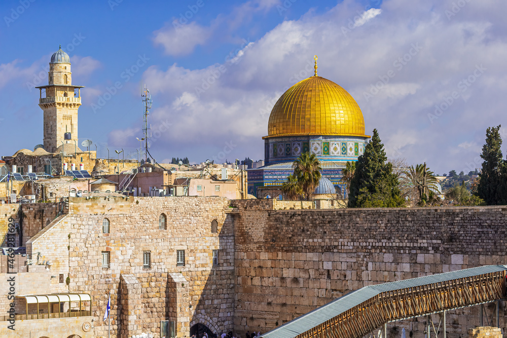 Western Wall and Dome of the Rock in Jerusalem