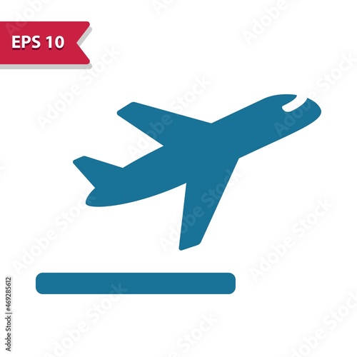 Plane Icon. Airplane, Taking Off