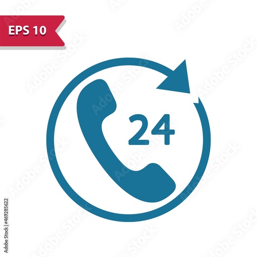 Call Center Icon. Around The Clock, Customer Service, Customer Support