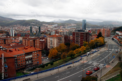 Panoramic view of the downtown of Bilbao