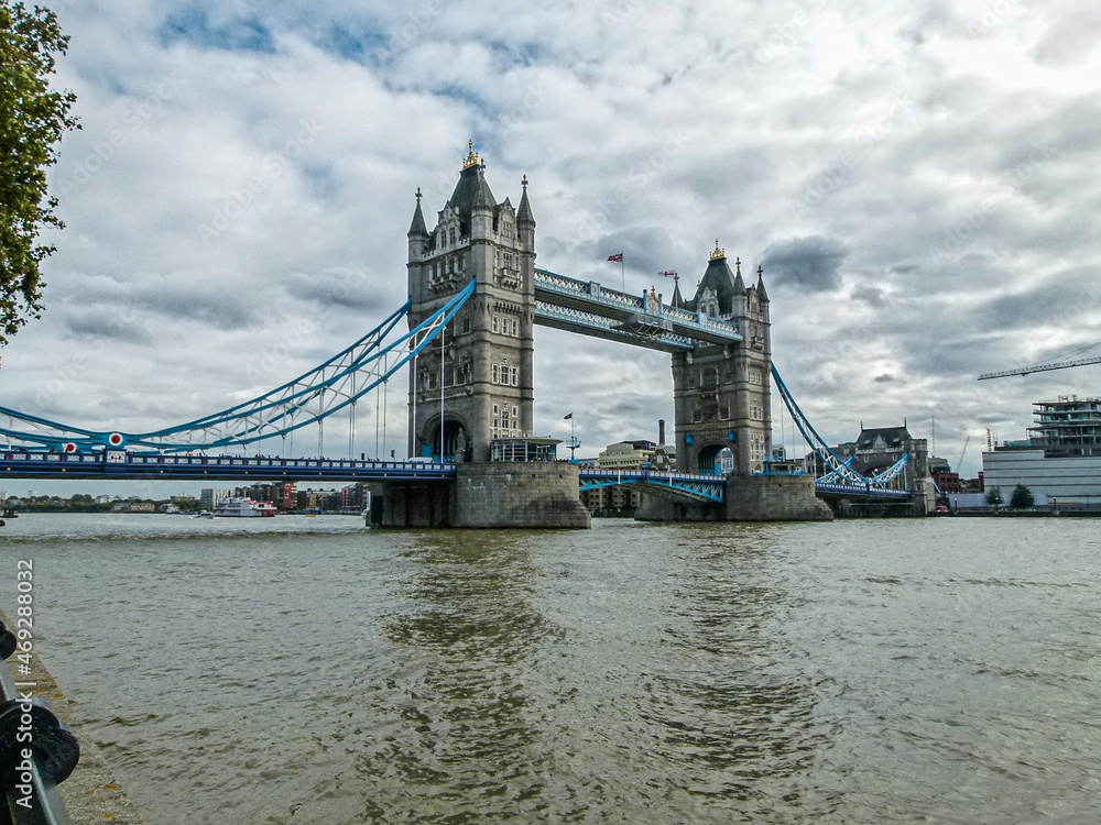 Cloudy date at Tower Bridge, London, UK