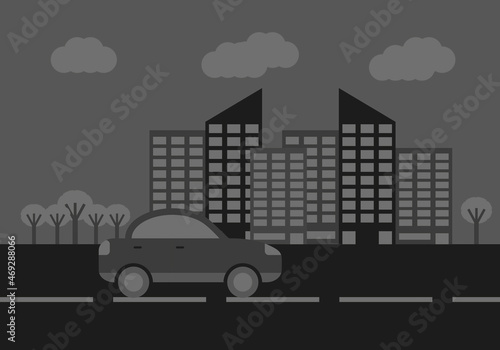 Ciudad sin luz por el gran apagón eléctrico. 