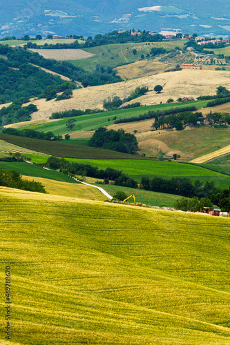 Rural landscape along the road from Fano to Mondavio  Marche