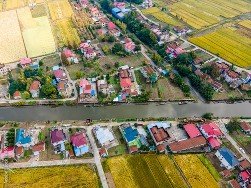 Aerial photography of rural countryside scenery