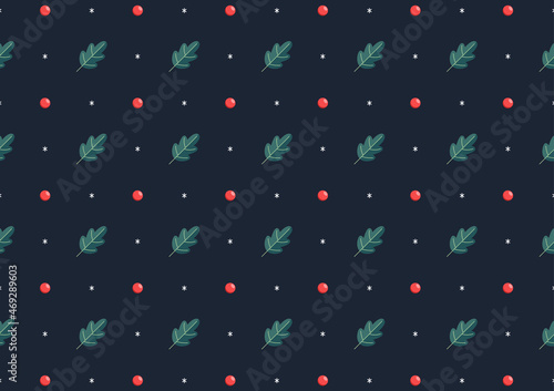 Christmas leaf pattern wallpaper. free space for text. copy space. Holy.