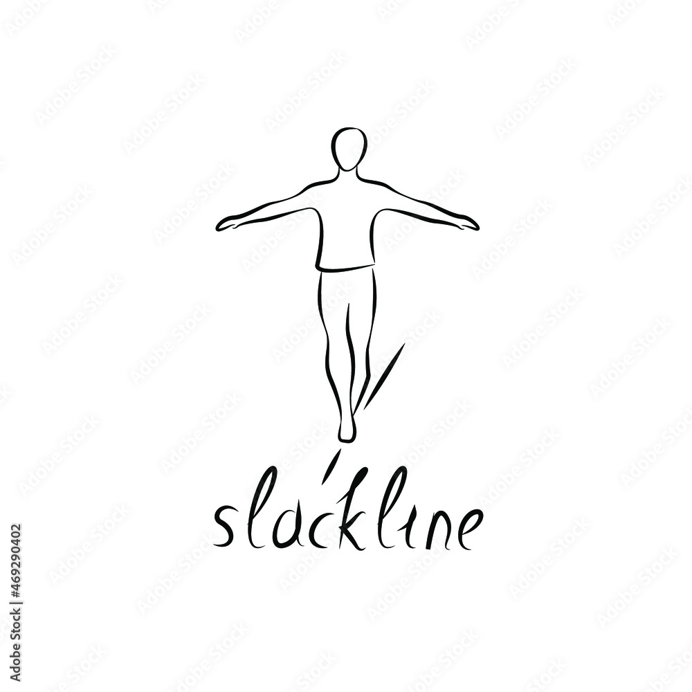 slackline logo isolated on white background