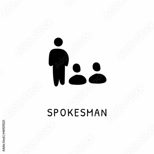 SPOKESMAN icon in vector. Logotype - Doodle