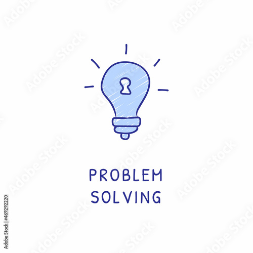 PROBLEM SOLVING icon in vector. Logotype - Doodle