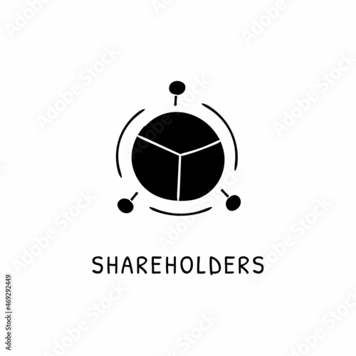 SHAREHOLDERS icon in vector. Logotype - Doodle