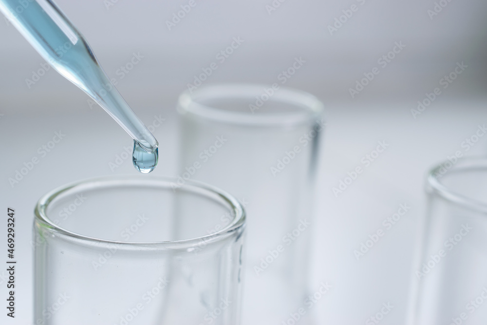 Science laboratory test tubes and pipette Science laboratory test tubes and pipette