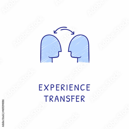 EXPERIENCE TRANSFER icon in vector. Logotype - Doodle