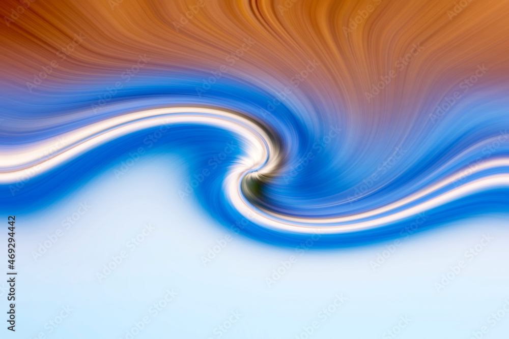Ilustración abstracta con molinete en tonos azules, blancos y marrones Ilustración abstracta con molinete en tonos azules, blancos y marrones