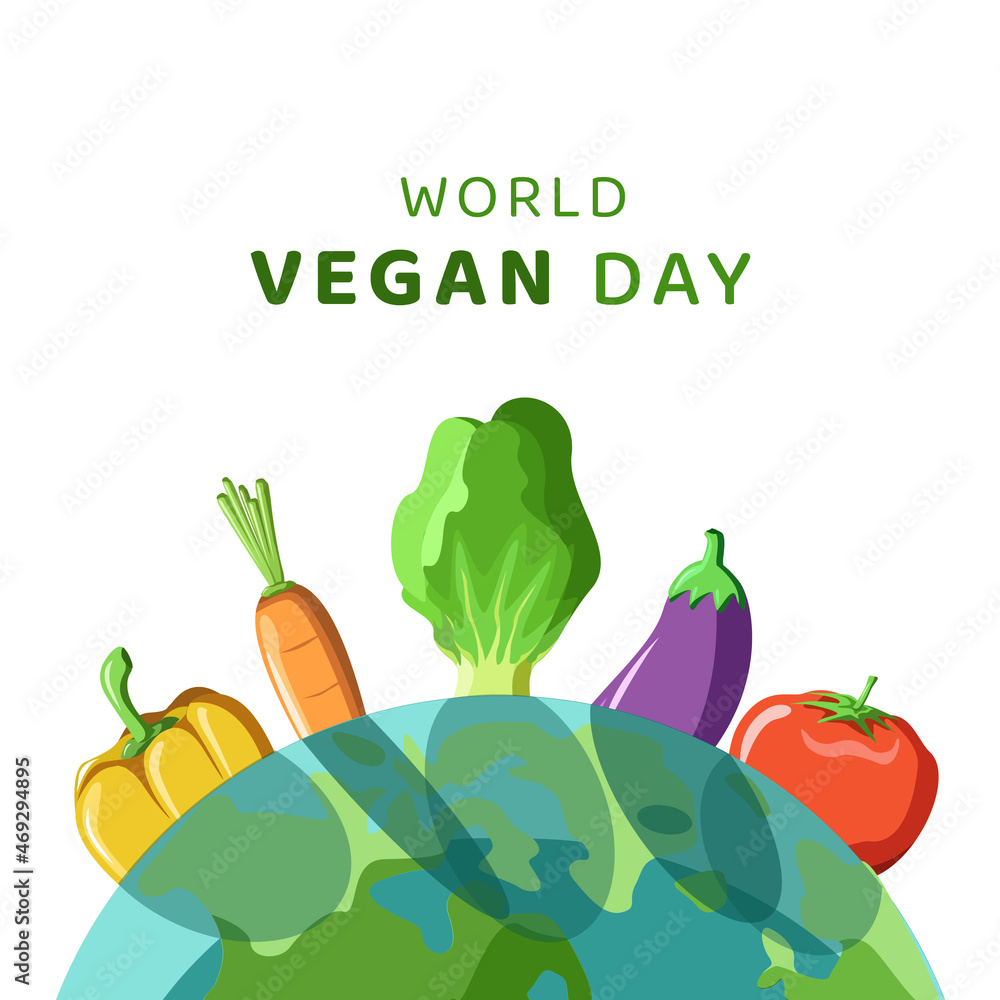 Plakat World Vegan Day Illustration Vector