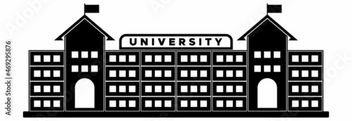 university building icon, university vector sign symbol