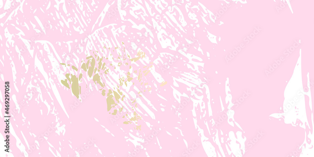 Obraz premium Abstract vector grunge patina effect pastel colored gold texture. Isolated paint strokes under clipping mask for easy editing. 
