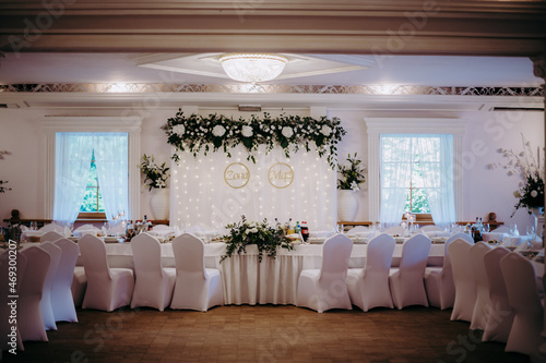 Wnętrze sali weselnej