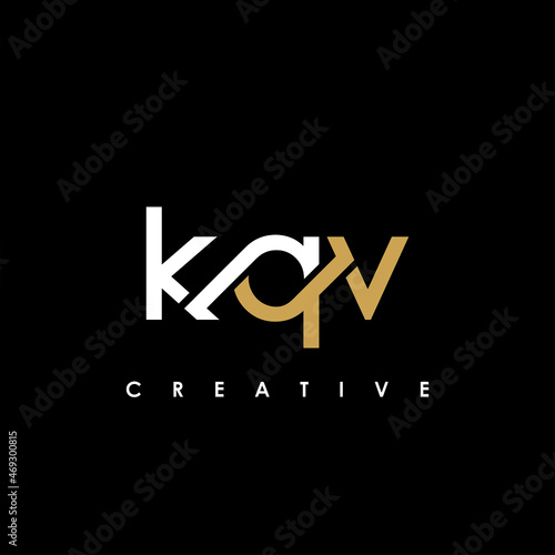 KQV Letter Initial Logo Design Template Vector Illustration