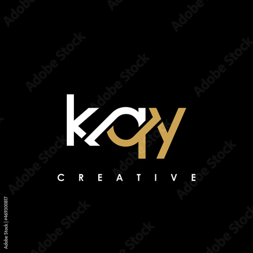 KQY Letter Initial Logo Design Template Vector Illustration