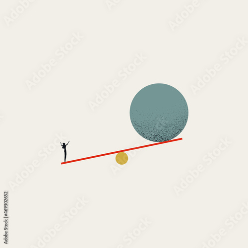 Business potential, talent vector concept. Symbol of ambition, motivation, challenge, opportunity. Minimal illustration
