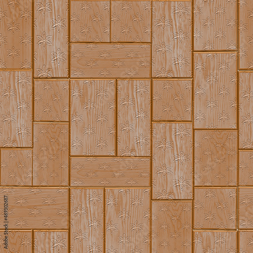 legno mattonella con embossment