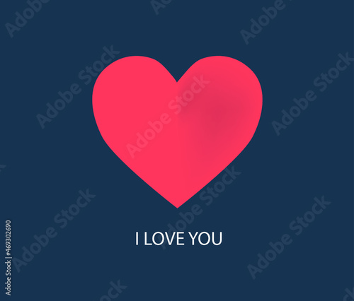 I LOVE YOU INSCRIPTION on a dark background. Heart red. Valentine s day
