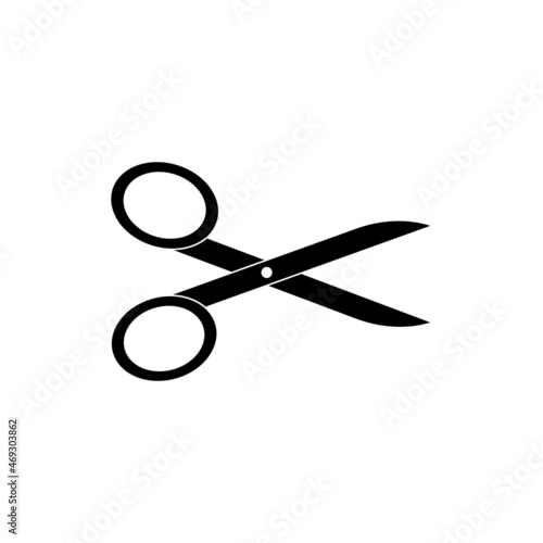 Scissors icon vector. Scissors symbol.  Isolated white background. Vector isolated symbol illustration. Web flat icon.