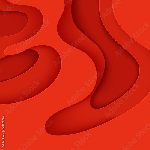 World Blood Donor Day poster in paper cut style. 3d red background with liquid waves. Vector card illustrations for leukemia or hemophilia concept. Medical health care flyer with inside view artery.
