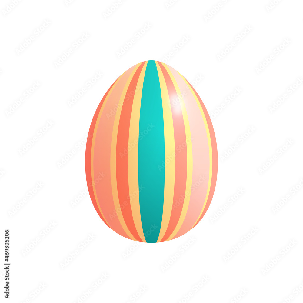 Stripped Colorful Egg Composition Stripped Colorful Egg Composition